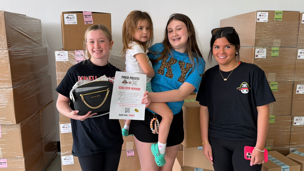 The Classic Liquidation Mystery Box - Pink Tape Designer Purse Chance Box Porch Pirates