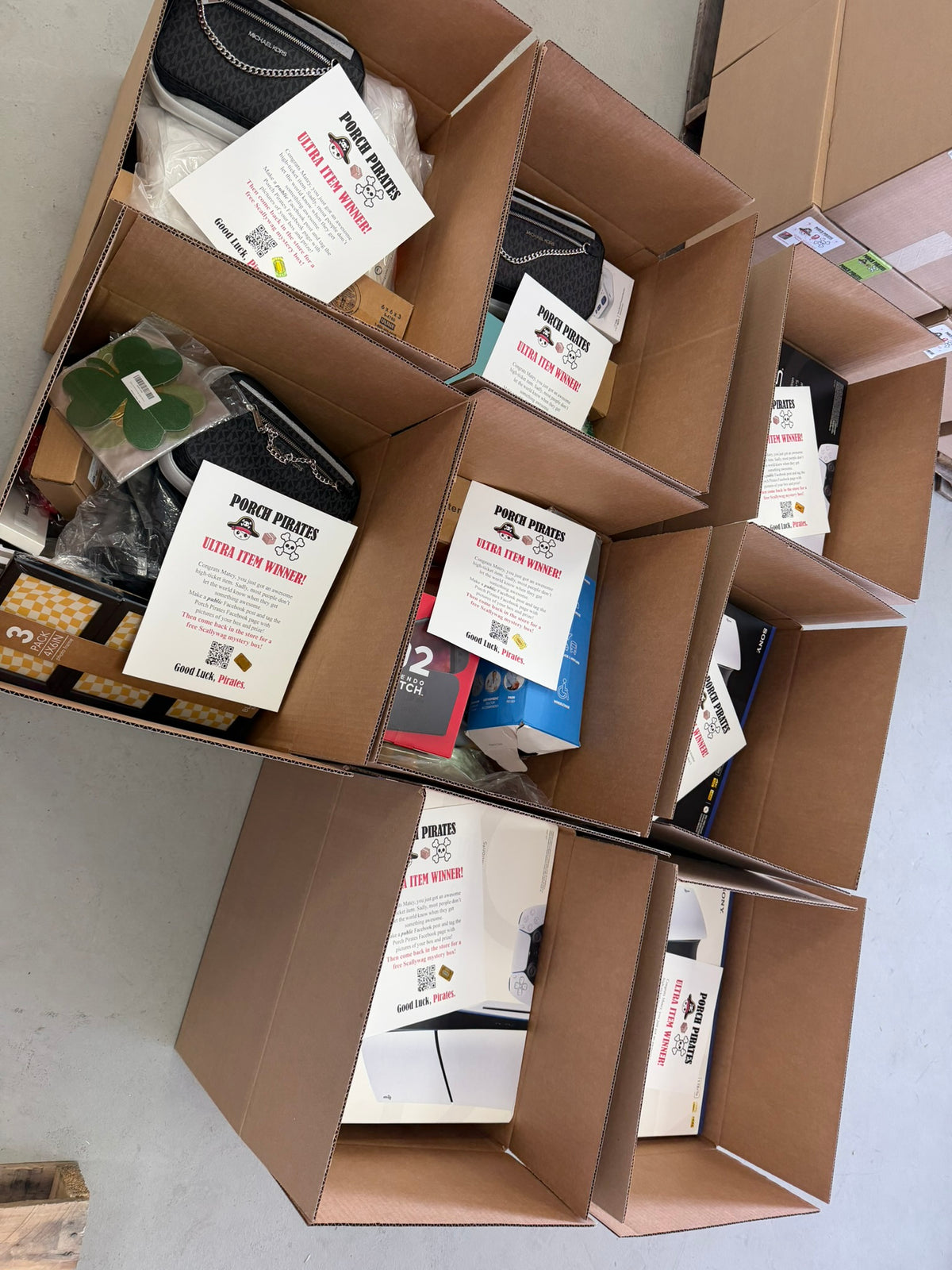 The Classic Liquidation Mystery Box - Blue Tape PS5 Chance Box Porch Pirates